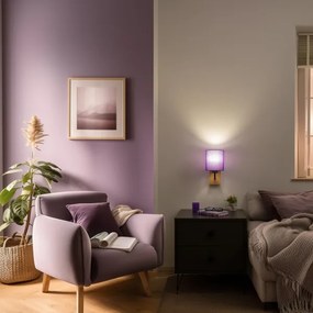 Brilagi - Applique NUBILA WOOD 1xE27/25W/230V quercia/viola