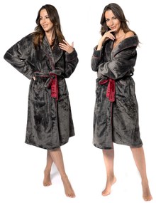 Accappatoio Roger Women Grey Red XL