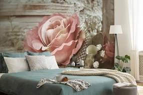 Carta da parati – Rose vintage eleganti