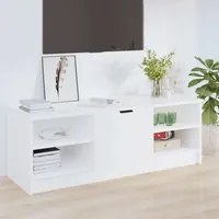 Mobile Porta TV Bianco 102x35,5x36,5 cm in Legno Multistrato 811367