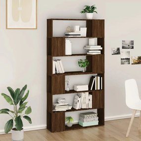 Libreria/divisorio rovere marrone 100x24x188 cm