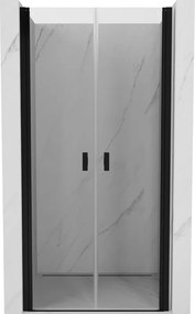 Mexen Mist porta doccia a battente 100 cm, trasparente, nero - 8A7-100-000-70-00