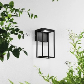 Applique LED moderno LED-W-GRIS-NER nero IP54, luce cct da bianco caldo al bianco neutro 1390 lumen, INTEC