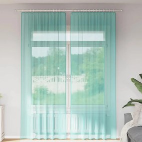 Tende İn Voile Con Passanti 2 Pz Turchese 140x260 Cm /
