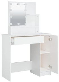 Toeletta con led bianca 86,5x35x136 cm