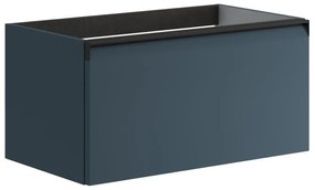 Mobile da bagno sotto lavabo Fusion blu opaco L 79.5 x H 40 x P 45.5 cm 1 cassetto, lavabo non incluso