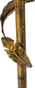 Lampada da terra oro con paralume arancione e interno oro 50 cm - Linden