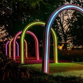 LED RGB Striscia solare dimmerabile LED/1,2W/3,7V IP67 5m