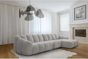 Divano angolare grigio chiaro (con penisola a destra/con chaise lounge) Shell – Miuform