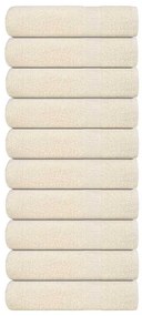 Asciugamani 10 Pz Crema 50x100 Cm 360 G/m² 100% Cotone /