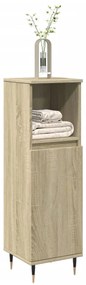 Armadietto Da Bagno Rovere Sonoma 30x30x100cm Legno Multistrato /