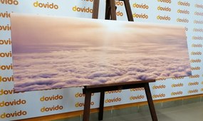 Quadro su tela – Tramonto dalla finestra dell'aereo