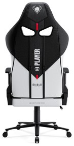 Sedia Da Gaming Diablo X-Player 2.0 In Materiale King Size: Bianco-Nero