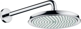Soffione doccia HANSGROHE Raindance Classic 240 in ottone cromo spazzolato L 27 x H 17 x P 52.4 cm anticalcare 1 getto