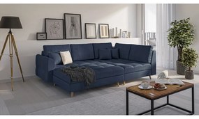 Pouf blu scuro Ariella - Ropez