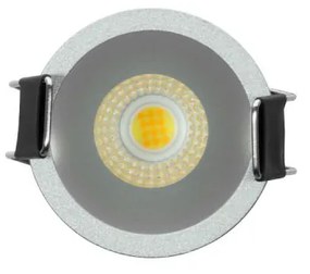 Faretto LED Incasso 5W Foro Ø35mm, 3CCT - CRI92 Grigio Perlato UGR11 Colore Bianco Variabile CCT