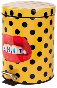 Seletti - Shit Toiletpaper Home Dustbin Ø 20,5xH27,5 Giallo/Nero/Multicolor Seletti