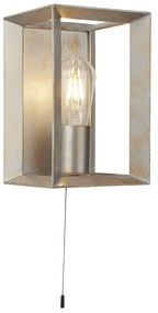 Applique Contemporanea Heaton Acciaio Argento Oro 1 Luce E27