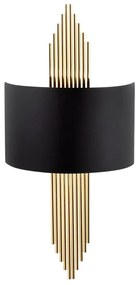 Lampada da parete nera/dorata Rayi – Opviq lights