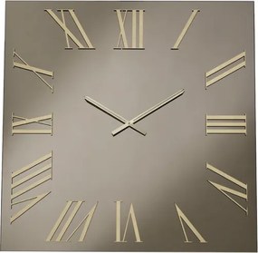 Orologio quadrato in cristallo Bronzo e numeri Oro 80x80 cm - ROGER