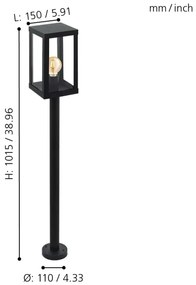 Eglo 94833 - Lampada da esterno ALAMONTE 1 1xE27/60W/230V
