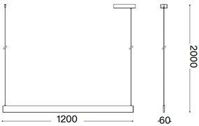 Ideal Lux - Lampadario LED a sospensione con filo DESK LED/36W/230V 120 cm CRI 90 bianco