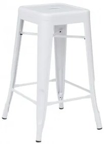 Sgabello Alto in Acciaio LIX Bianco & ↑65 cm - Sklum