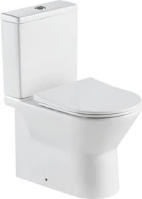 WC monoblocco SENSEA easy, sedile incluso P 60.5 x L 36 x H 79 cm bianco