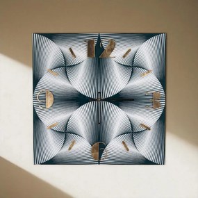 Orologio da Parete Quadrato OTTIC 65x65 cm Vetro - Bianco e Nero