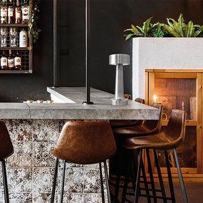 LED Lampada da tavolo touch ricaricabile e dimmerabile LED/3W/5V 2000mAh cromo opaco