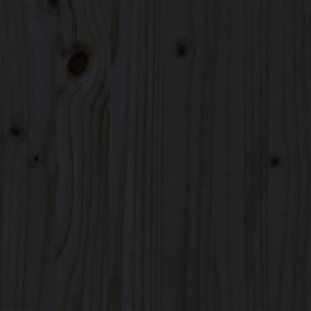 Giroletto nero in legno massello 180x200 cm 6ft super king