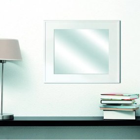 Specchio Prince rettangolare in legno bianco 60 x 90 cm