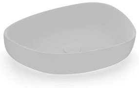Lavabo da appoggio OLYMPIA CERAMICA ovale in ceramica L 55 x H 14 x P 40 cm bianco opaco