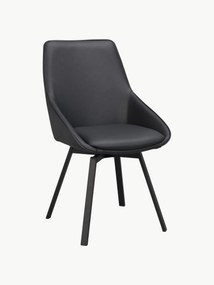 Set di 2 sedie girevoli in pelle Alison