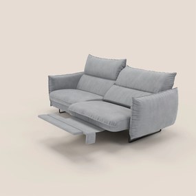 Monamour Divano dal design moderno con opzione relax elettrico in microfibra smacchiabile impermeabile T11 grigio