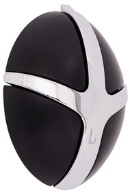 Gancio da parete nero/color argento lucido in plastica Tick – Spinder Design