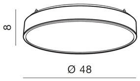 Azzardo AZ2716 - Plafoniera LED dimmerabile COLLODI 1xLED/50W/230V + telecomando