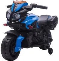 Moto Elettrica per Bambini 6V con Fari e Clacson Blu