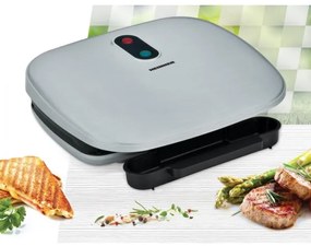 Heinner HEG-F1000SL - Grill a contatto 1000 W/230 V cromo satinato/nero