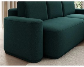 Divano angolare verde allungabile/con contenitore (con penisola a destra/con chaise lounge) e rivestimento in ciniglia Aurumm – ELTAP