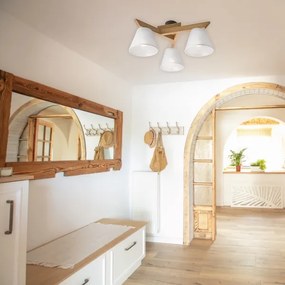 Plafoniera ANTONIO 3xE14/40W/230V rovere