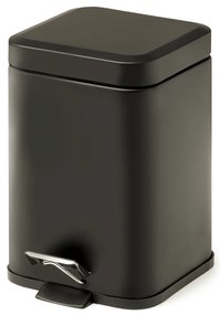 Pattumiera Bagno Con Pedale 5 Lt Gedy "Argenta" Nero Opaco