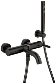Rubinetto per vasca getto laminare cristallino Baleno per muro nero spazzolato JACUZZI RUBINETTERIA