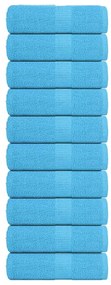 Asciugamani Sapone 10 Pz Turchesi 30x30 Cm 360 G/m² 100% Cotone /
