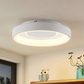 Plafoniera a LED Izan Lindby, dimmerabile, Bianco / Opale, Soggiorno / Sala da pranzo, Plastica, Moderno, Plafoniera LED