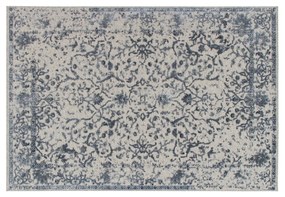 Tappeto vintage lana e viscosa blu 230x160 cm Mayfair