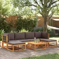 Set Divano da Giardino 7 pz con Cuscini Legno Massello Acacia 3278839