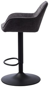 Sgabello da bar grigio scuro con altezza regolabile Nolan - Unique Furniture