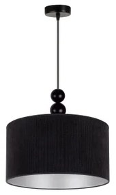 Duolla - Lampadario a sospensione con filo LYON 1xE27/15W/230V diametro 40 cm nero