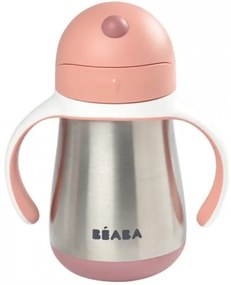 Beaba - Tazza termica con cannuccia 250 ml rosa